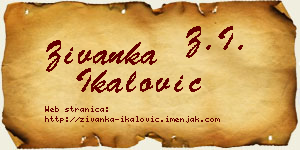 Živanka Ikalović vizit kartica